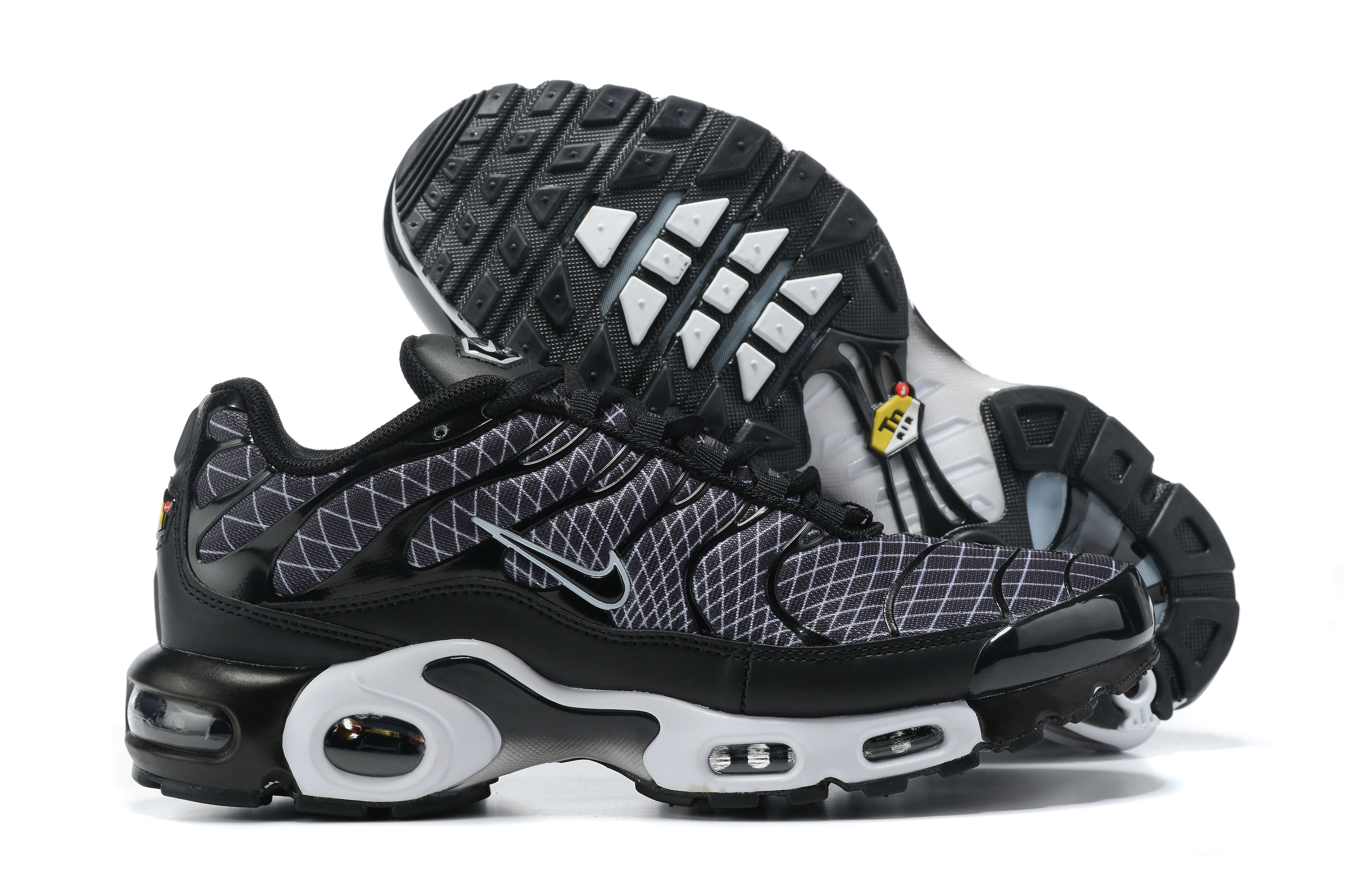 2021 New Nike Air Max Plus Grey Black White